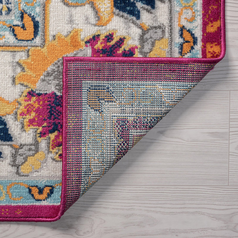 Charlton Home® Layela Performance Pink/Orange/Blue Rug Wayfair